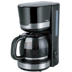 Mika Coffee Maker, Manual, 12 Cups, 1000W, Black & Stainless Steel