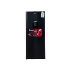 Ramtons 183 Litres Double Door Direct Cool Fridge + Dispenser, Black - RF/296