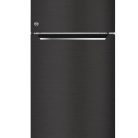 MIKA Fridge 2 Door Top Mount Freezer Defrost 138L Inox Dark Matt