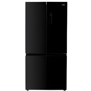 MIKA Fridge, 4-Door Bottom Mount Freezer, No Frost, 592L, Inverter Compressor, Black Glass