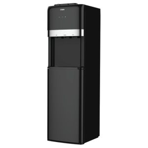 MIKA Water Dispenser, Standing, Bottom Load, Hot, Normal & Cold, Compressor Cooling (3 Taps), Black & Silver
