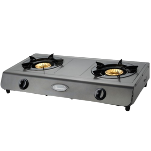 RAMTONS DOUBLE BURNER GAS COOKER BLACK RG/501