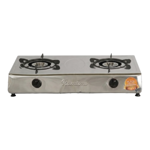 RAMTONS 2 BURNER TABLE TOP COOKER S/STEEL