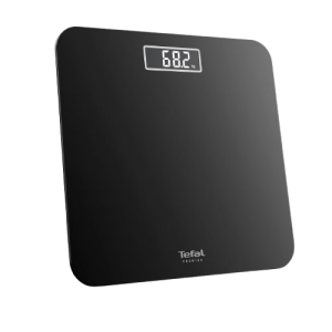 TEFAL BATHROOM SCALE,TEMPERED GLASS,BLACK PP1800V0